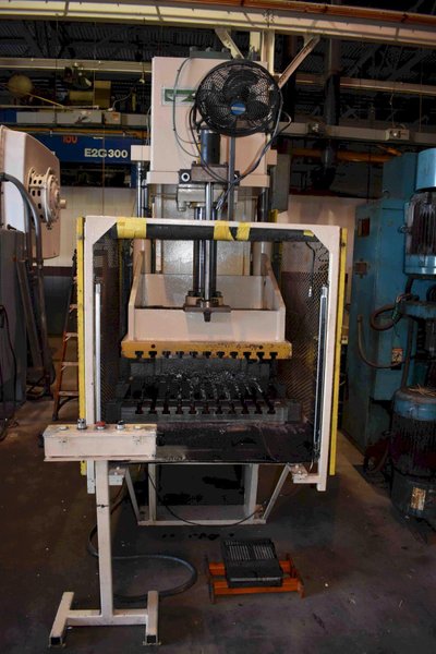 50 TON PH HYDRAULICS MODEL OGP-50 GAP FRAME HYDRAULIC PRESS, 24" STR, 30" DLO, 38" X 30" BA, 1994