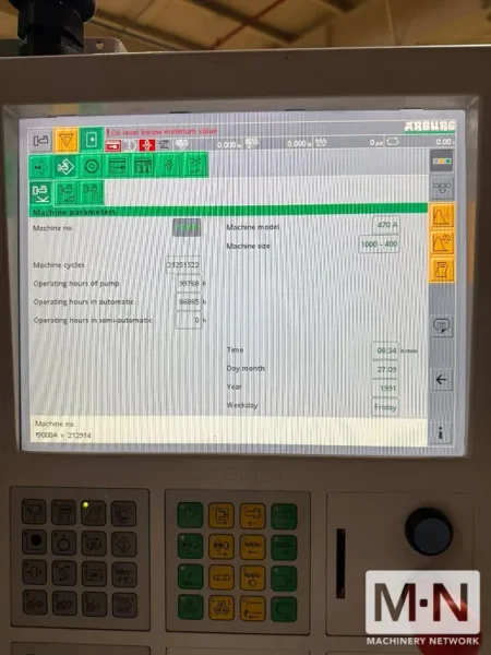 110 TON 8.8 OZ ARBURG MODEL 470A1000-400 SERVO ELECTRIC INJECTION MOLDING MACHINE MFG 2010