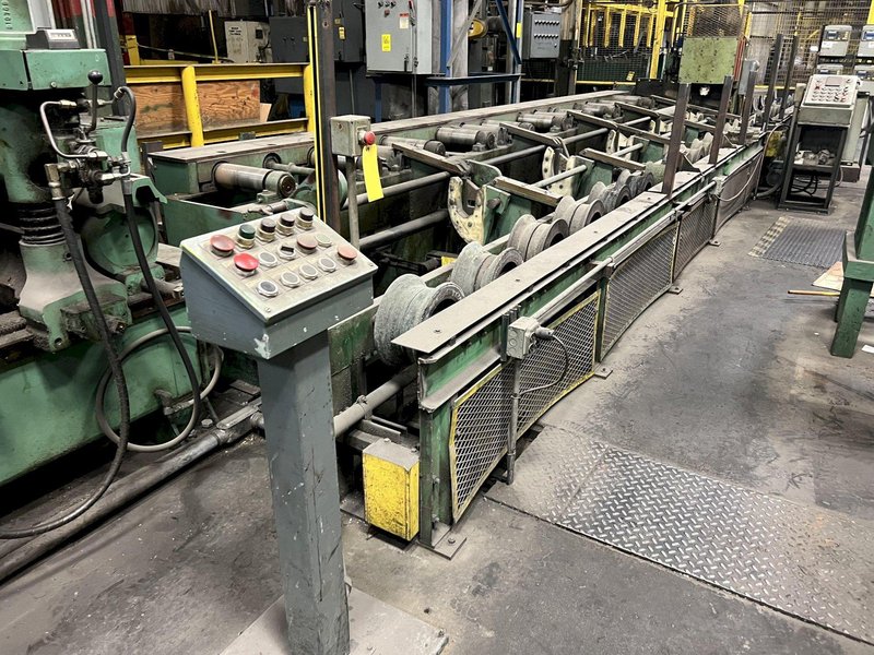 12 ROLL MEECO MODEL #12-12-TPVC (HD3) 2-PLANE SHAPE, ROD &amp; FLAT STOCK ROTARY STRAIGHTENING &amp; CHAMFER SYSTEM: STOCK #18428