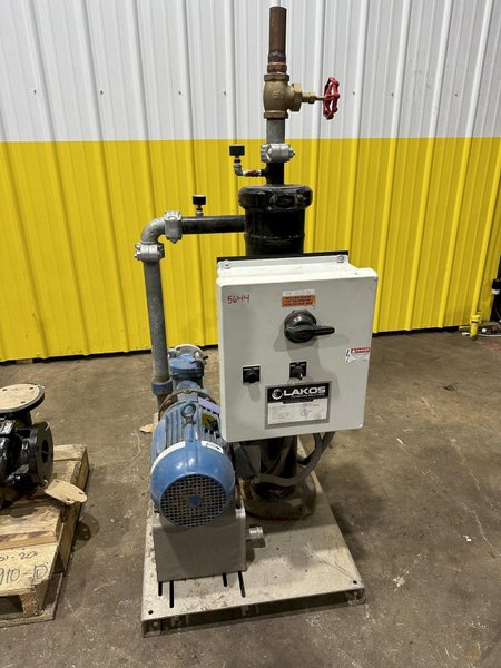 65 GPM X 3 HP LAKOS FILTRATION PUMP &amp; STRAINER: STOCK #21909