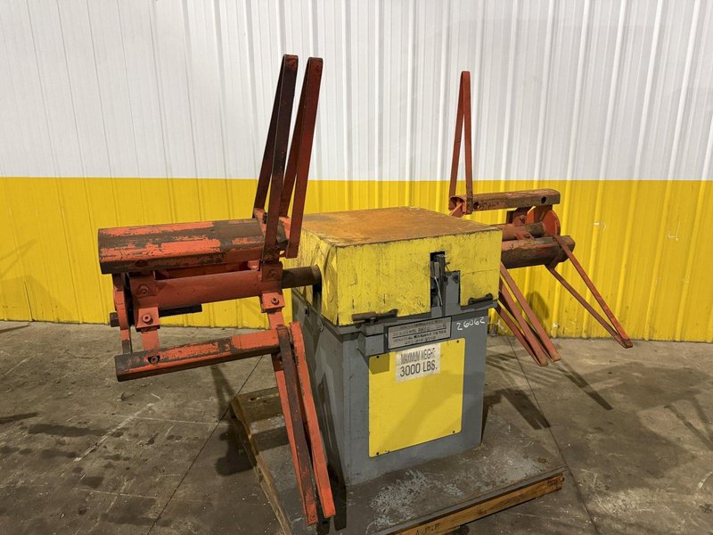 3,000 LBS X 24" MARION MANUFACTURING DOUBLE END PULL OFF COIL REEL UNCOILER: YOBRO #26062