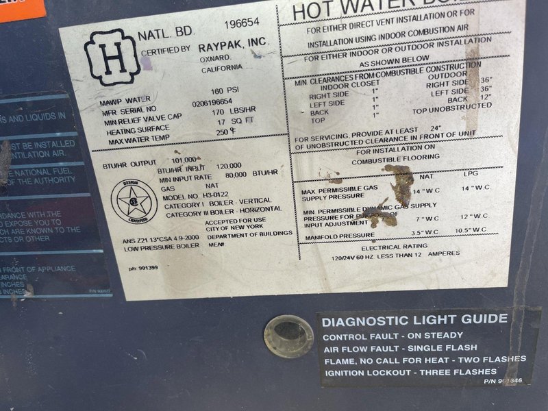 Kloster model 18-b-60 8 ustph heater classifier s/n ms-8002 with Raypark boiler and blower and controls