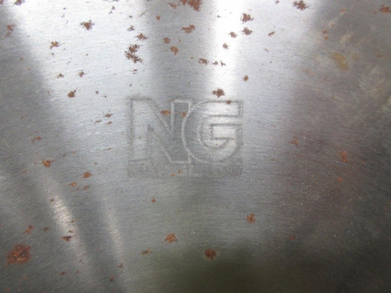 Cut-Off Saw Blades (4) Carbide Tipped Nap Gladu, Leuco and Other 16" x 1" **Used But Still Sharp**, (1) Hitachi 15" x 1" Wood Miter Saw Blade **Looks Unused**- Auction Item