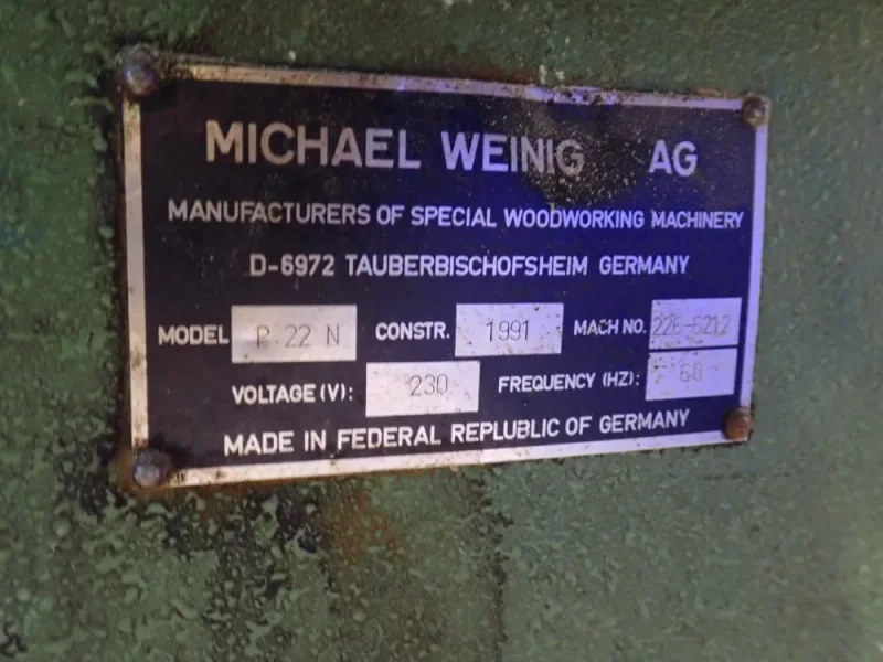 MICHAEL WEINIG AG WOOD MOULDER &amp; PLANER  -  PROFIMAT 22 N