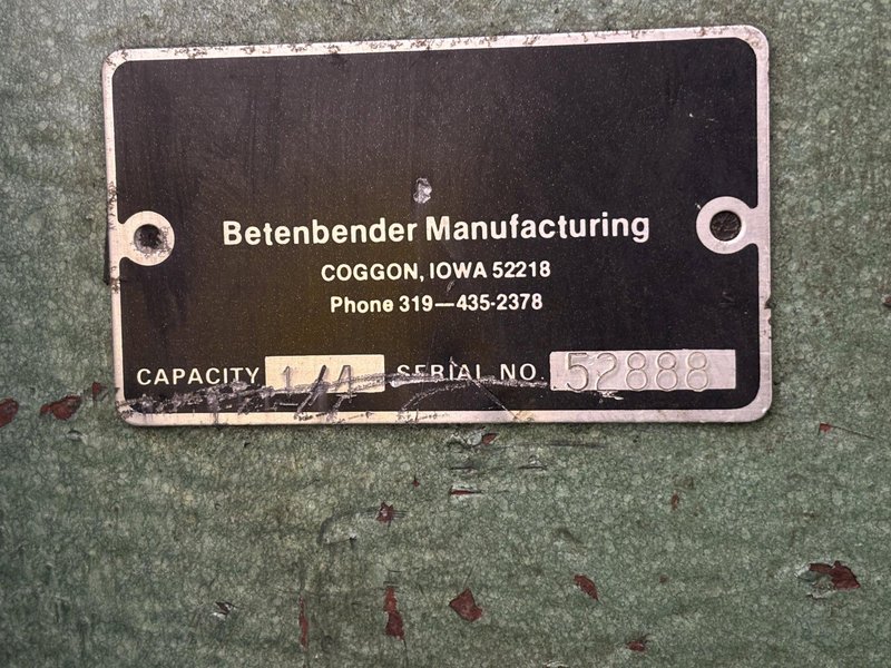 8&#039; X 1/4&quot; BETENBENDER HYDRAULIC POWER STEEL SQUARING SHEAR: STOCK #23332