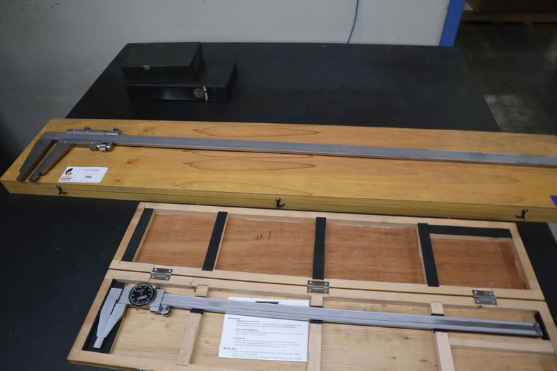 Dial and Verneer Calipers (4), Mitutoyo 12", Fowler 24", Fowler 40", Starrett 24"- Auction Item