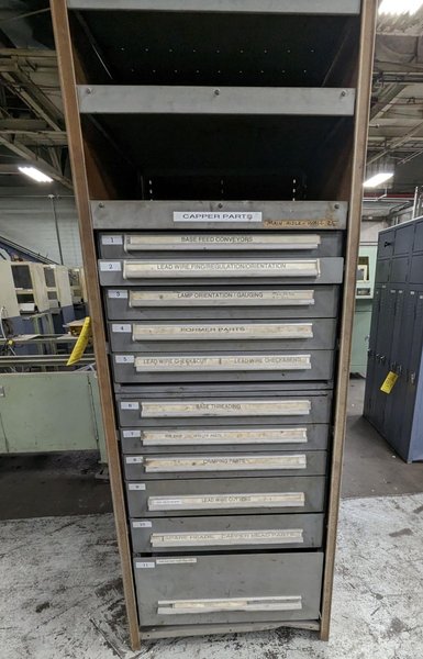 11-DRAWER PARTS CABINET. STOCK # 0640223.