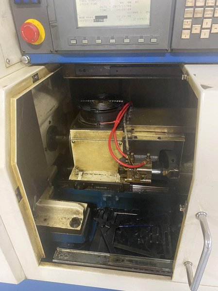 Nexturn SA-12 CNC Swiss Lathe, 2002 – BWG Bar Loader, Fanuc Control