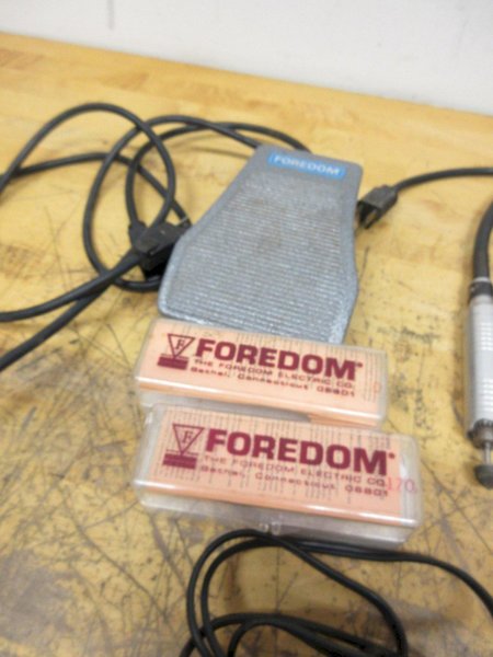 Foredom Series CC Electric Rotary Tool with Foot Pedal and Bits, Dremel Electric Engraving Tool- Auction Item