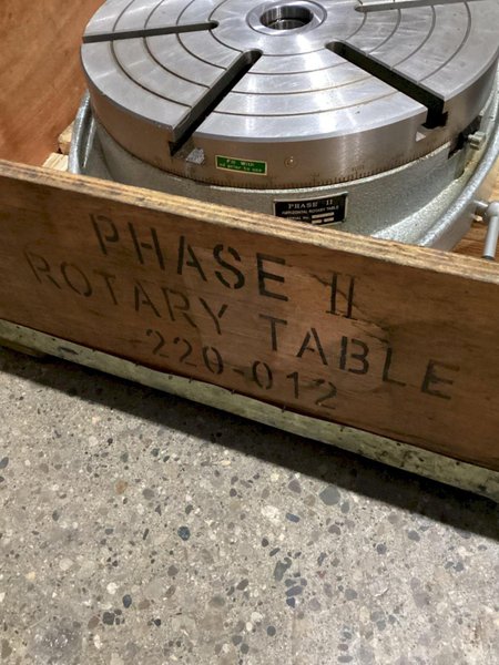 PHASE II 220-012 HORIZONTAL ROTARY TABLE USED