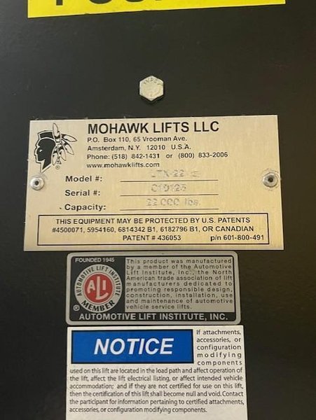 22,000LBS Models LTX- 22 Fork truck Service Lift STOCK# 4196