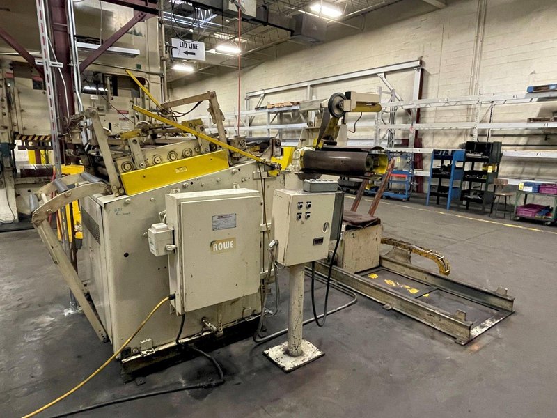 10,000 LBS. X 40&quot; X .110&quot; ROWE SERVO CONVENTIONAL COIL FEED LINE FOR METAL STAMPING