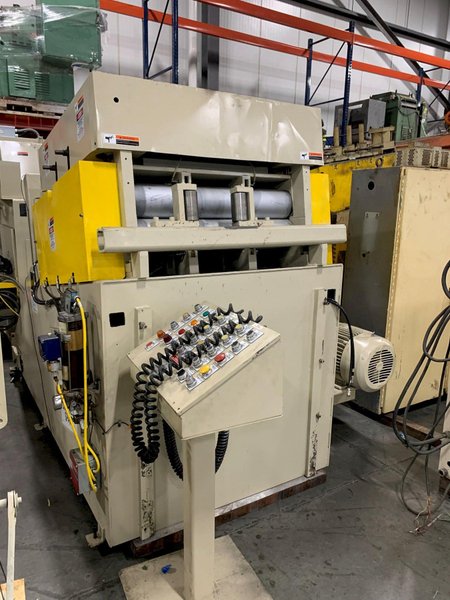 Feed Lease Coil Reel Uncoiler and Powered Coil Straightener 20,000 Lbs.