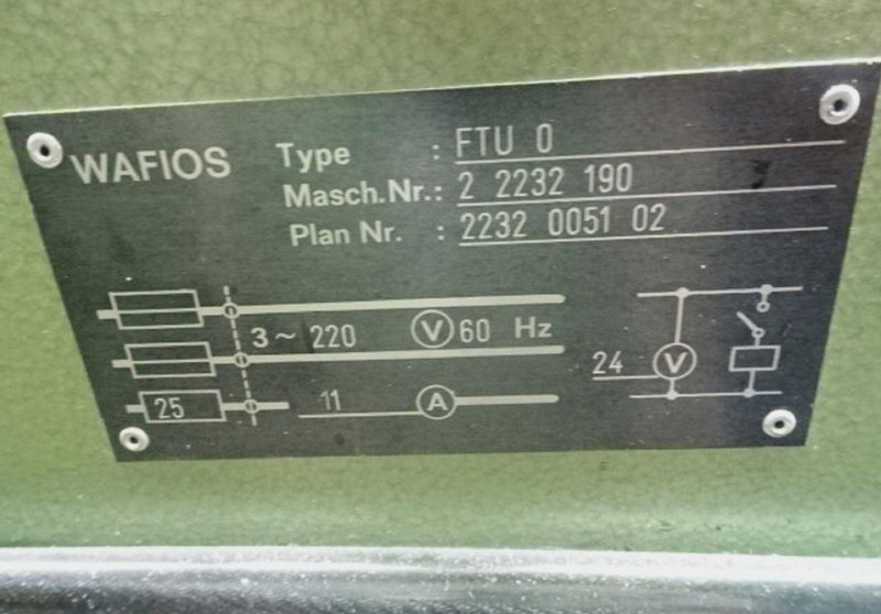 Wafios Model FTU-0 Spring Coiling Machine