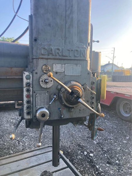 5' X 13" CARLTON RADIAL ARM DRILL. STOCK #0112026