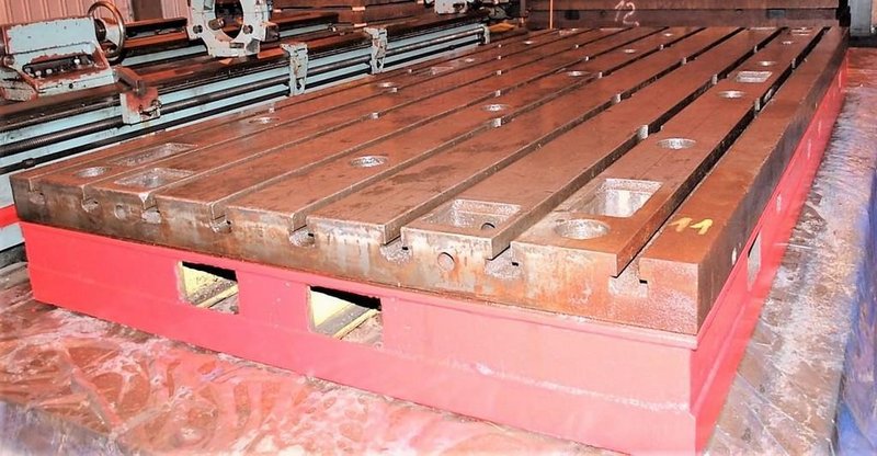 T-Slotted Floor Plate 78 x 169.5&quot; Cast Iron