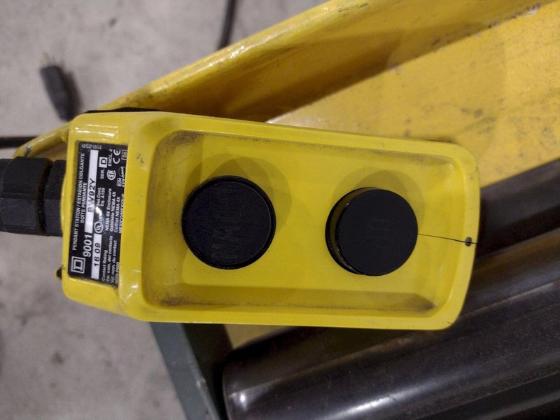 60" X 48" X 3500 LB SOUTHWORTH MODEL #LS4-36 DOUBLE ROLLER TOP LIFT TABLE, 110V SINGLE PHASE: STOCK #20928