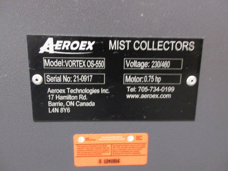 Edge Technologies Vortex OS-550 Oil Mist Filtration Systems (2pcs)- Auction Item