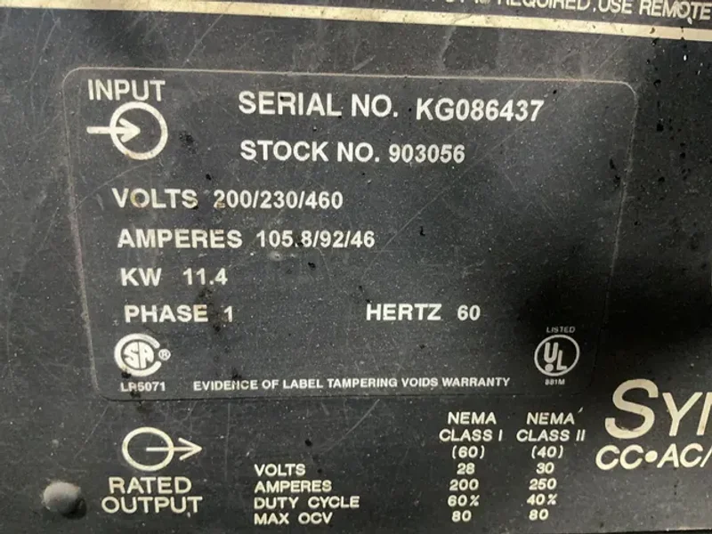 Miller  Welder W/ Cooler - Syncrowave 250