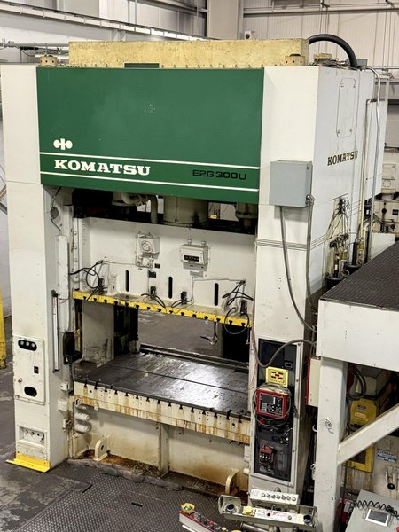 300-ton Komatsu Straight Side Mechanical Press For Sale Model #E2G-300U