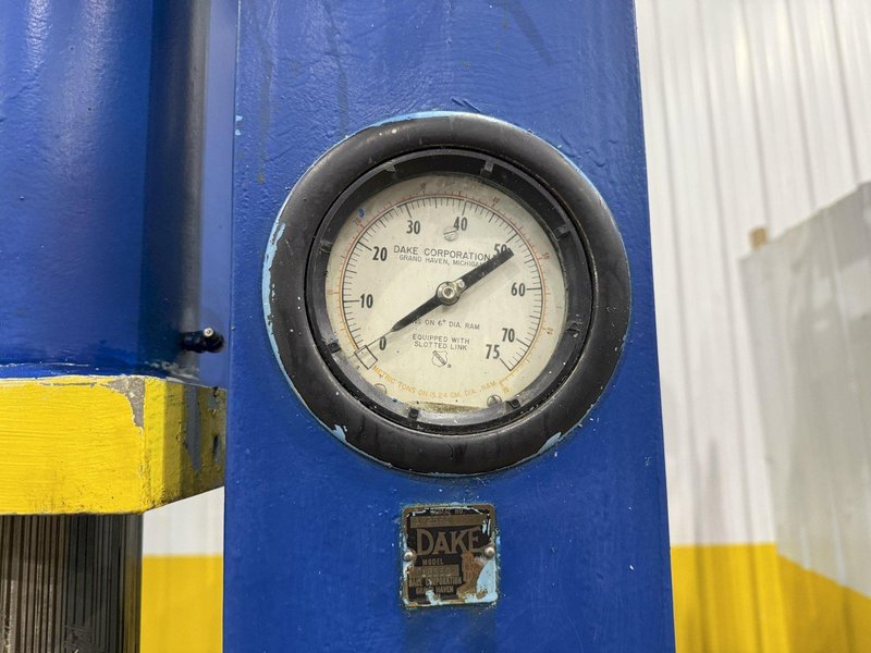 75 TON DAKE MODEL #18-558 HYDRAULIC 4-POST PRESS,  23&quot; STROKE: YOBRO #24094