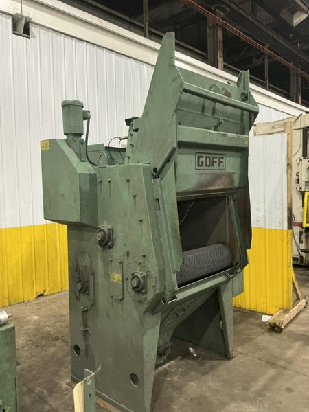 6 CU FT GOFF MODEL #6BB RUBBER BELT TUMBLE TYPE BLAST MACHINE W/ DUST COLLECTOR: YOBRO #25939