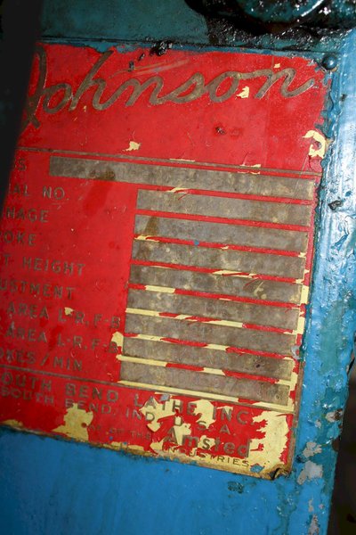 60 TON JOHNSON OBI PRESS; STOCK #76566