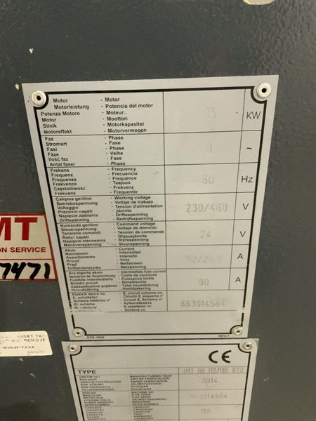 120 TON JMT MODEL IW110/BTD HYDRAULIC IRON WORKER: STOCK #81069