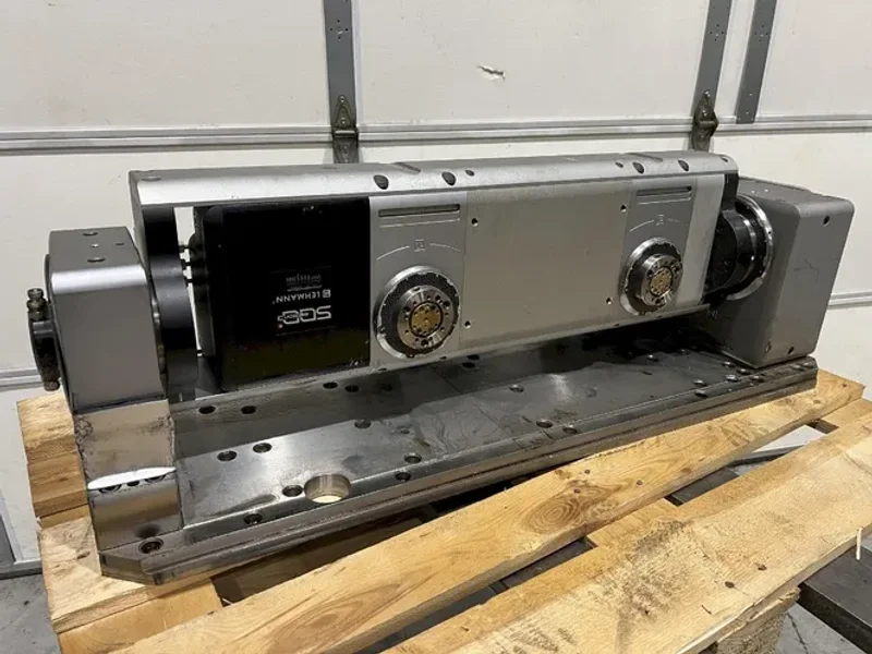 PL LEHMANN combiFlex 4th-5th Axis Dual Rotary Table Fanuc Motor Chirone T2-51052