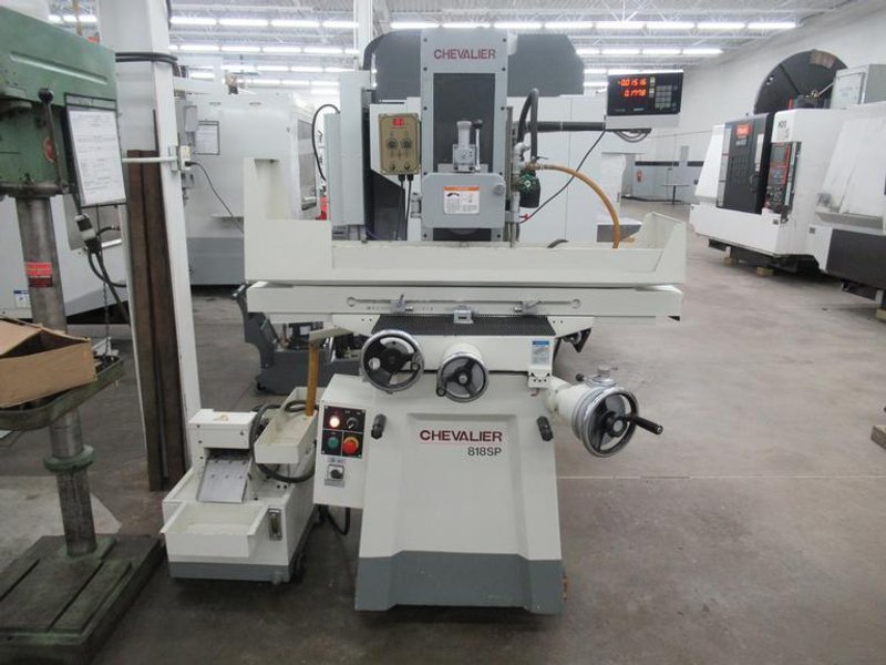 Chevalier FSG-818SP Hand Feed Surface Grinder, 2-Axis SONY DRO, Micro- Feed, Coolant Pump and Tank