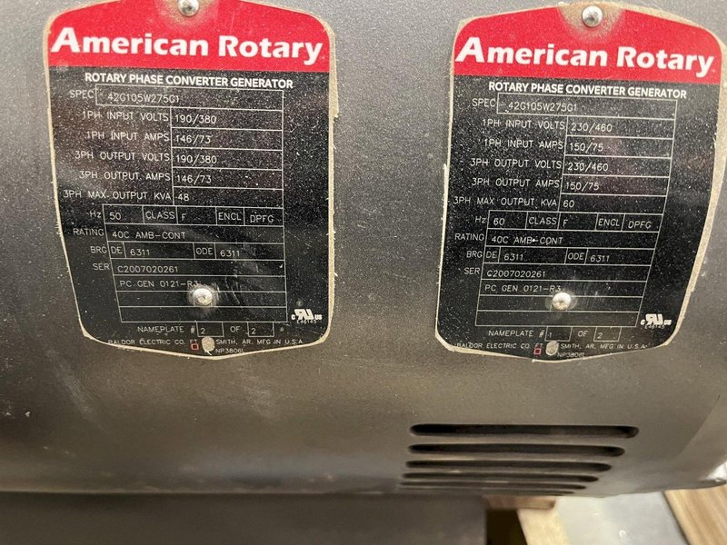 American Rotary ADX 60 Rotary Phase Converter