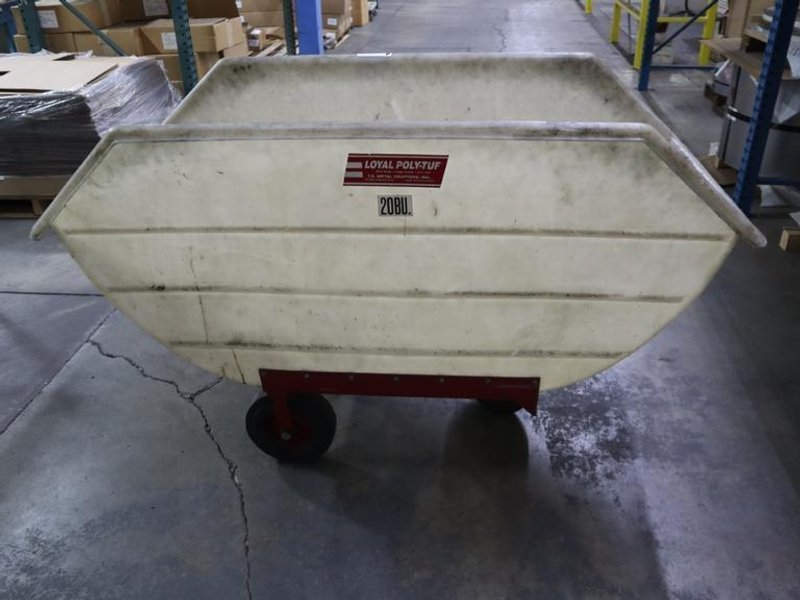 Loyal Poly-Tuf 20 Bushell Rolling Waste Cart- Auction Item