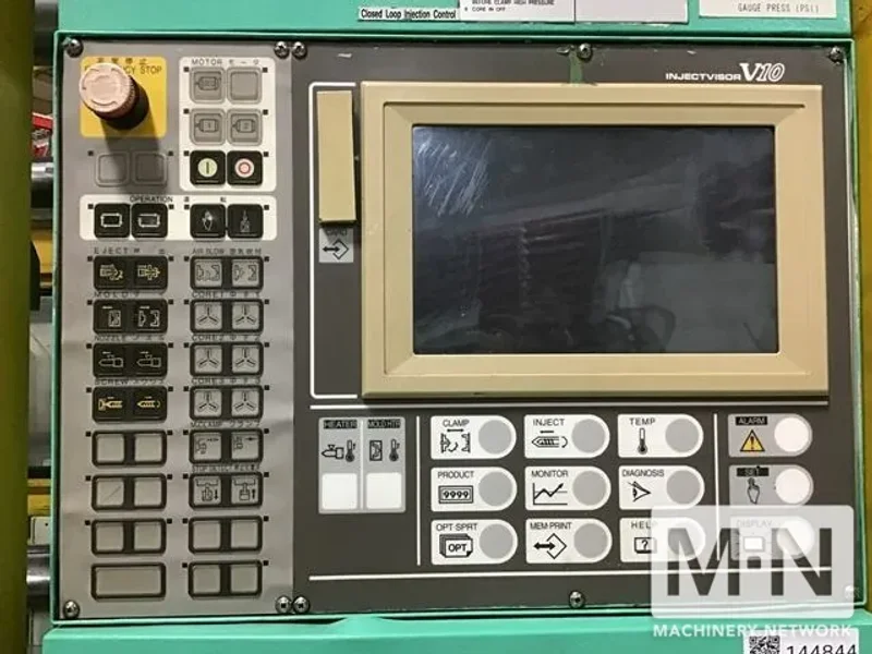 310 TON 41 OZ TOSHIBA MODEL ISGS310WV10-19B INJECTION MOLDING MACHINE MFG 2001