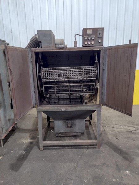 11.4 CU FT A-E-S MODEL #STEELABRATOR B-150 SHOT BLAST BARRELL TUMBLER MACHINE: STOCK #19315