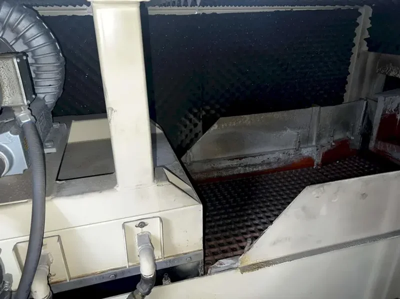 USED ALMCO MODEL V-14120 CONTINUOUS THRU-FEED VIBRATORY FINISHING SYSTEM, Year: 2022