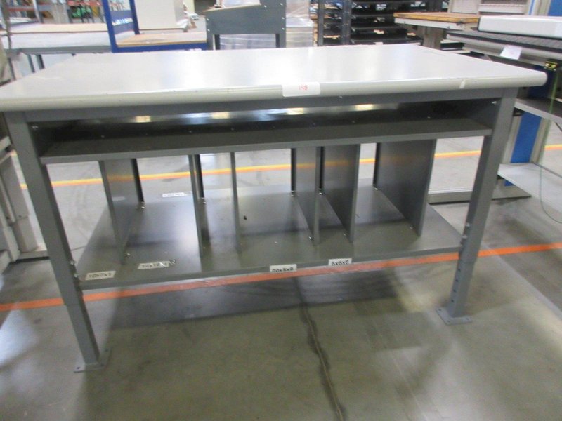 Shipping Table, Heavy Duty Metal with Laminate Top- Auction Item