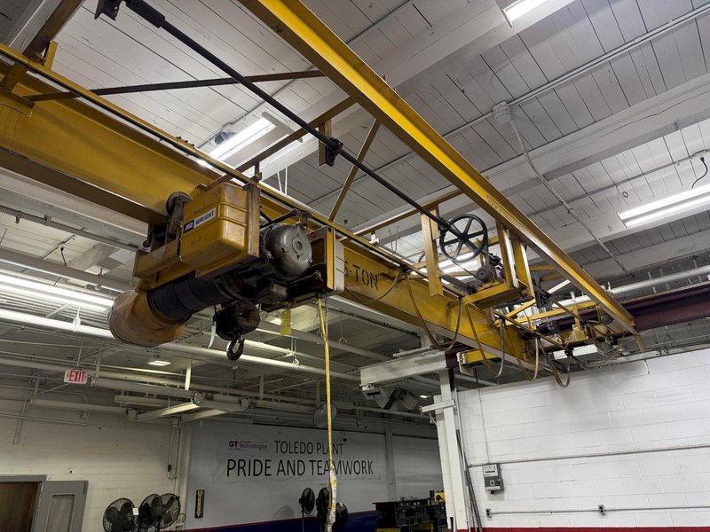 5 TON X 25' PROGRESSIVE SINGLE GIRDER OVERHEAD BRIDGE CRANE: YOBRO #25381