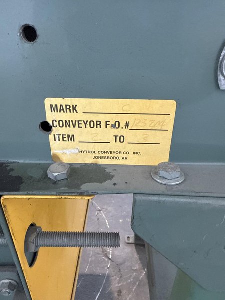 18" WIDE X 48"/60" LONG HYTROL POWERED BELT CONVEYORS. STOCK # 0640023.