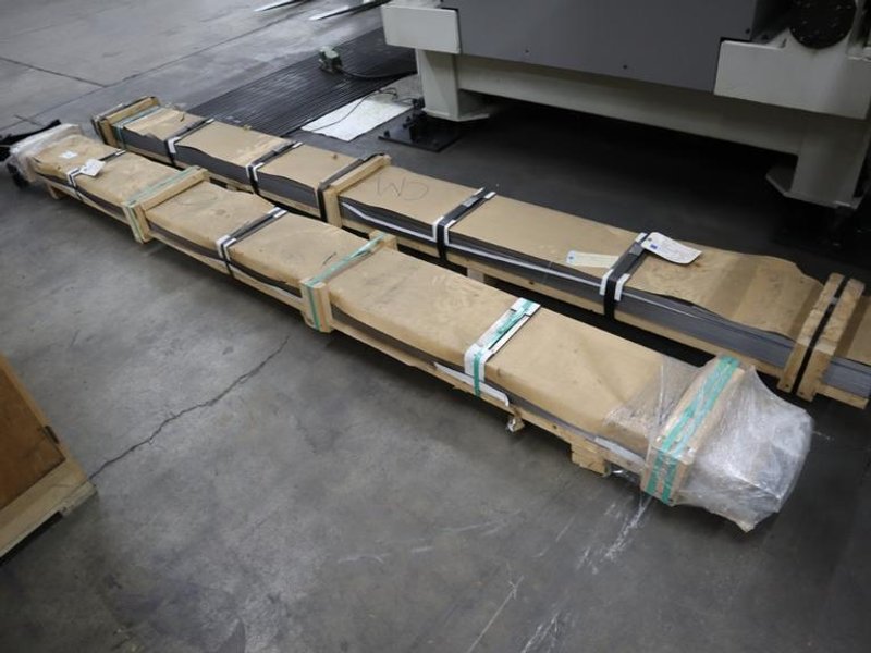 Steel Round Flat Wire, .5" Width x .126 Thick x 144" Long, (2) Pallets- Auction Item