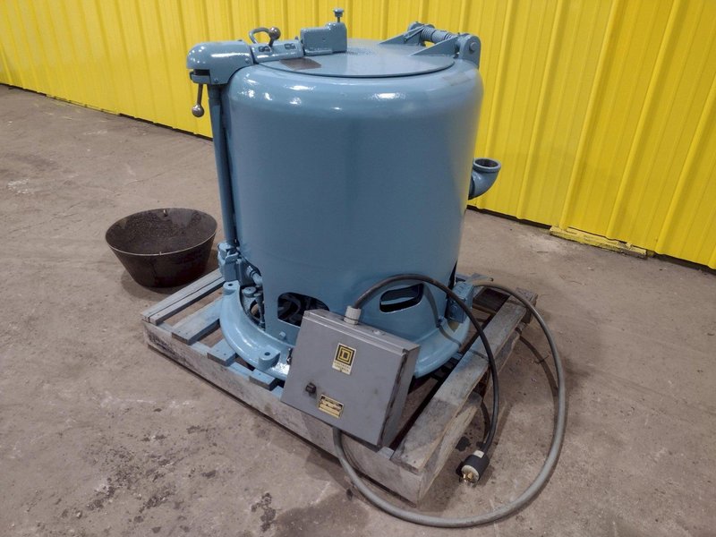 100 LB X 18&quot; X 8&quot; BARRETT MODEL #152 EXTRACTOR CENTRIFUGE CHIP SPINNER WRINGER: STOCK #19140