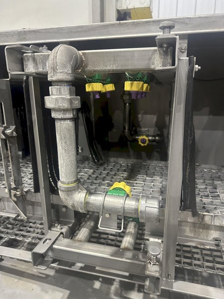 14&quot; W X 10&quot; H 2019 ALLIANCE AQUAMASTER CB-1400E STAINLESS STEEL CONVEYOR BELT 3 STAGE PARTS WASHER: STOCK #23104