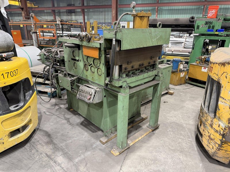 12 STAND X 3.5" ARBOR X 26" ROLL SPACE BRADBURY C&amp;Z PURLIN ROLL FORMING LINE. STOCK # 0536726