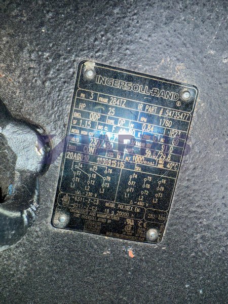 25 HP Ingersoll Rand Rotary Screw Air Compressor with tank