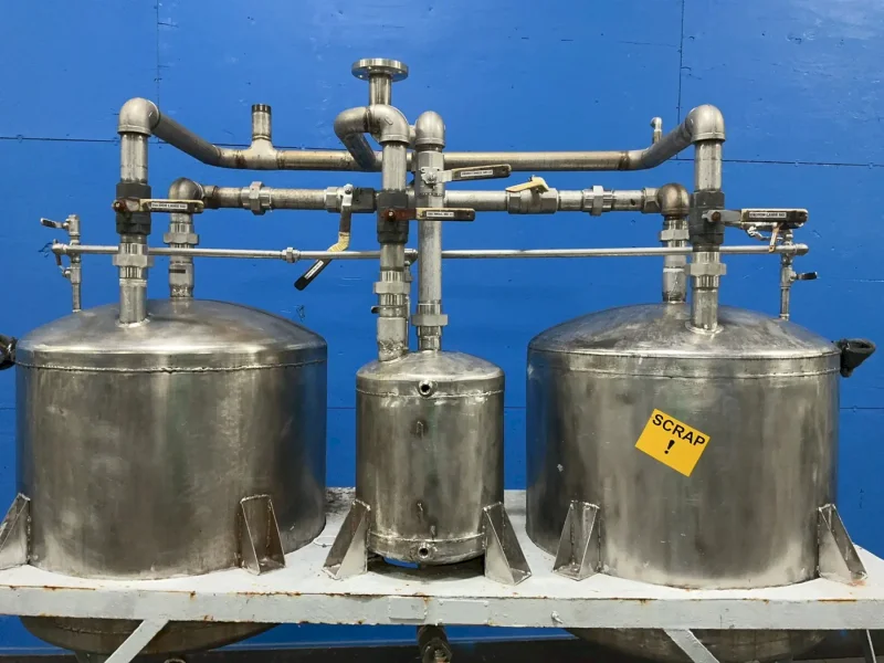 1 @ ~10 GALLONS 2 @ ~85 GALLONS 3-S/S TANK STILL