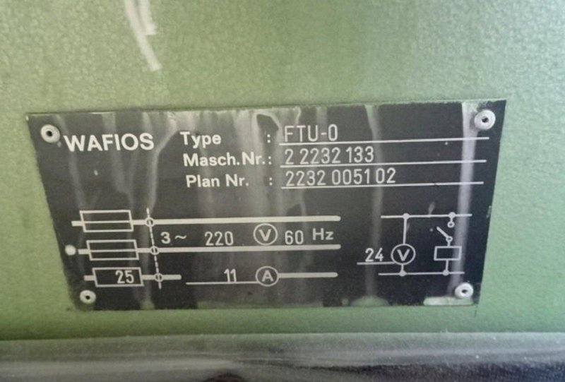 Wafios Model FTU-0 Spring Coiling Machine