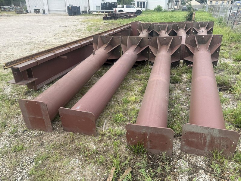 10 TON x 360 FT LONG FREE-STANDING CRANE RUNWAY SYSTEM: RAIL, I-BEAMS, AND UPRIGHTS: YOBRO 25872