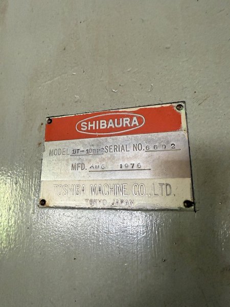 4" SHIBAURA BT-10-BP2 HORIZONTAL BORING MILL W/ TOOLING. STOCK # 0544526