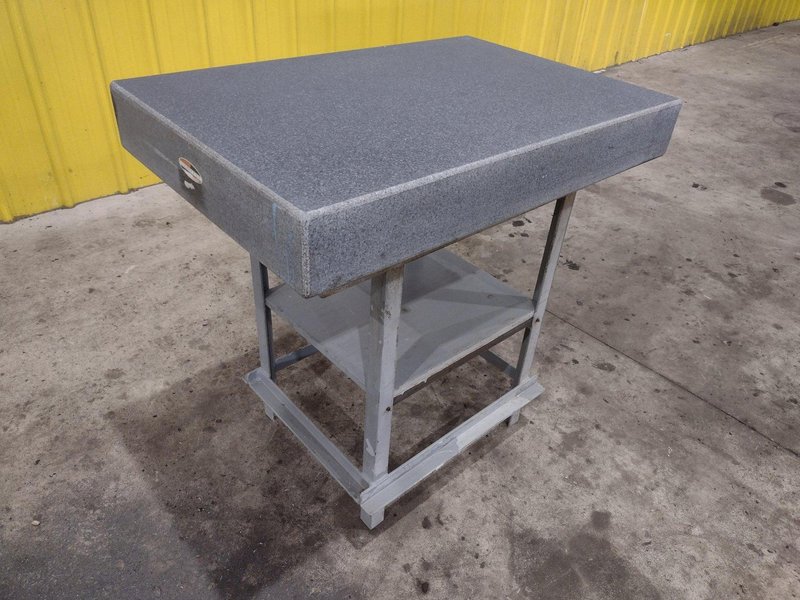 36&quot; X 24&quot; X 5&quot; CHALLENGE GRAY GRANITE SURFACE PLATE ON STAND: STOCK #23417