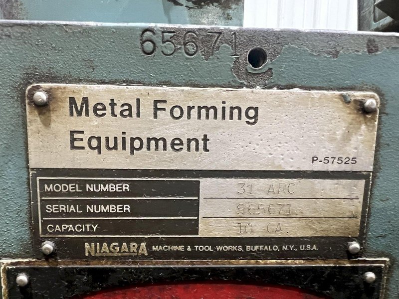 60&quot; X 10 GAUGE NIAGARA MODEL #31-ARC MECHANICAL CIRCLE SHEAR : STOCK #19317