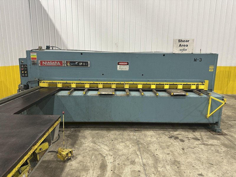 12&#039; X 1/4&quot; NIAGARA MODEL #SP-12-1/4 HYDRAULIC SHEAR: STOCK #22385